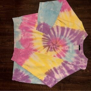 LONELY GHOST Tie-Dye Crew Neck Sweater - Pink, Yellow, Blue, Purple